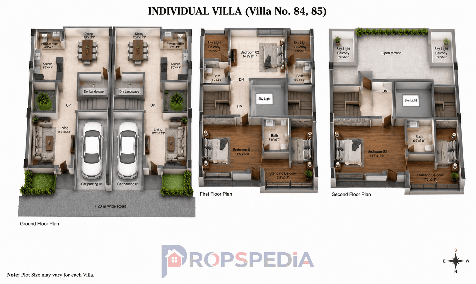 3 BHK Villa Floor Plan – DRA INARA