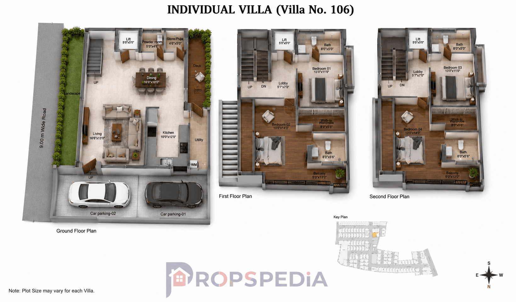 4 BHK Villa Floor Plan – DRA INARA
