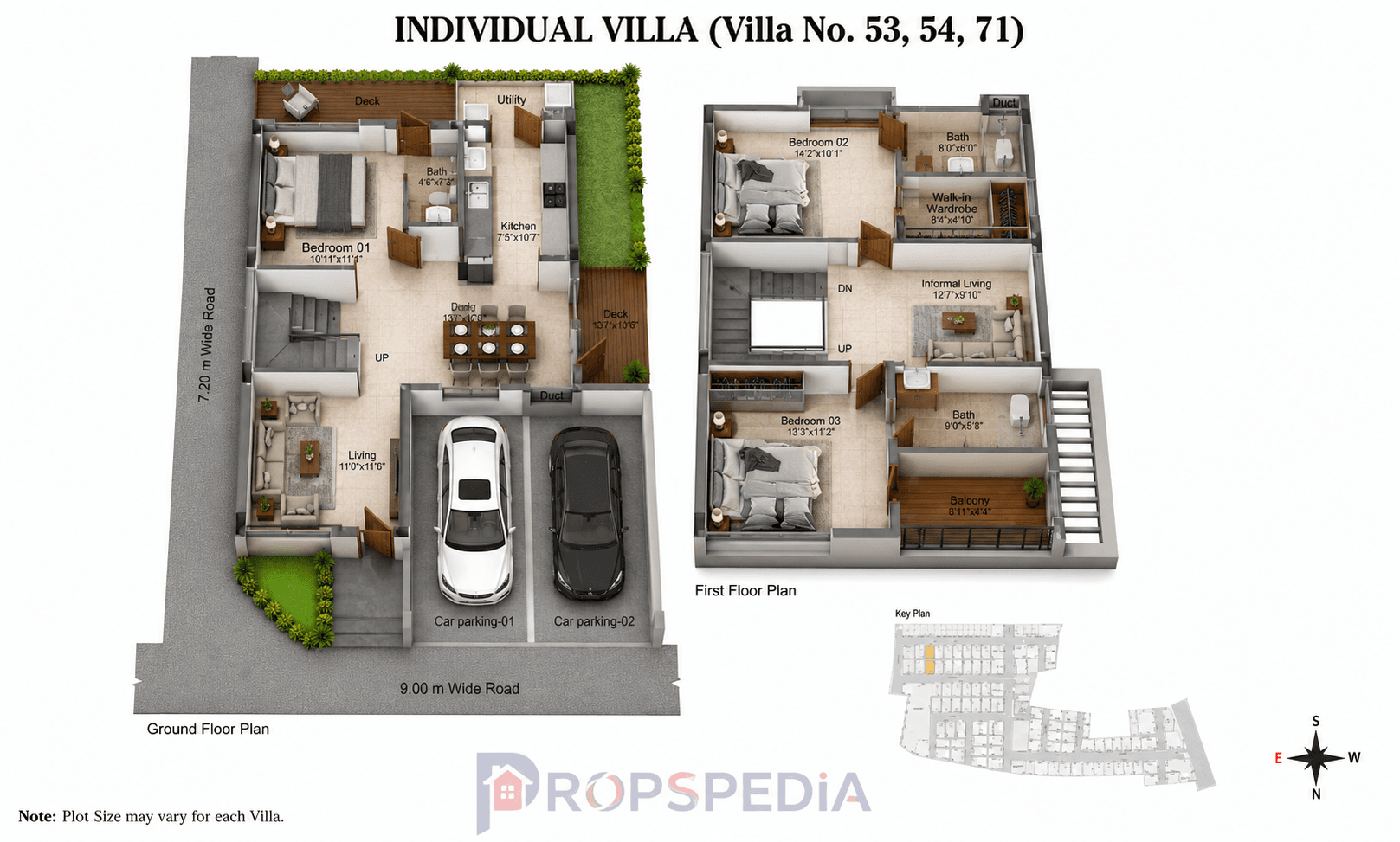 3 BHK Villa Floor Plan – DRA INARA