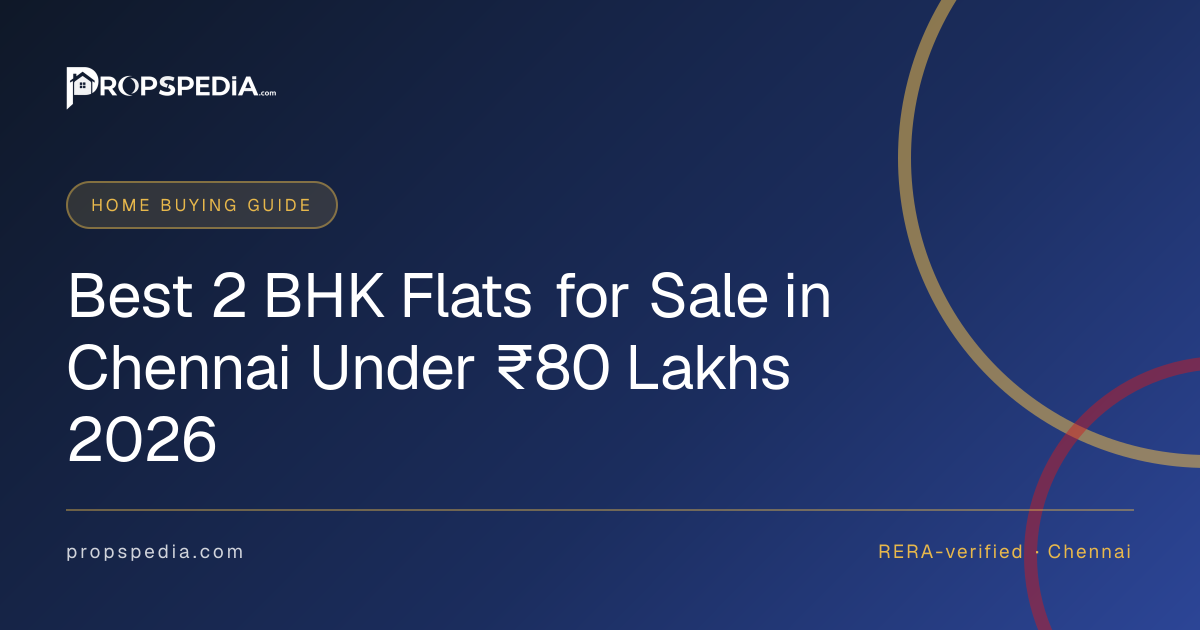 Best 2 BHK Flats for Sale in Chennai Under ₹80 Lakhs 2026