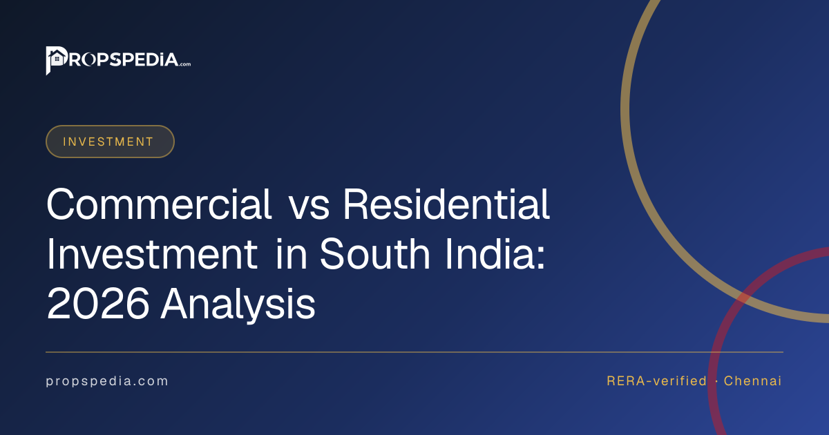 Commercial vs Residential Investment in South India: 2026 Analysis
