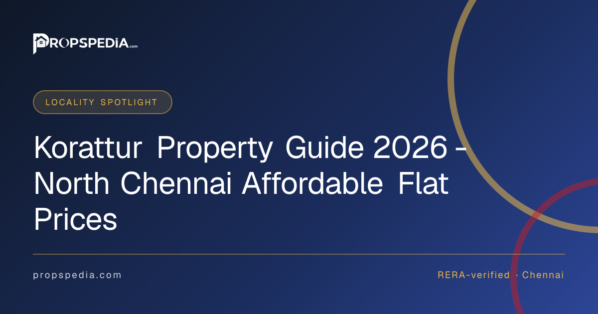 Korattur Property Guide 2026 - North Chennai Affordable Flat Prices