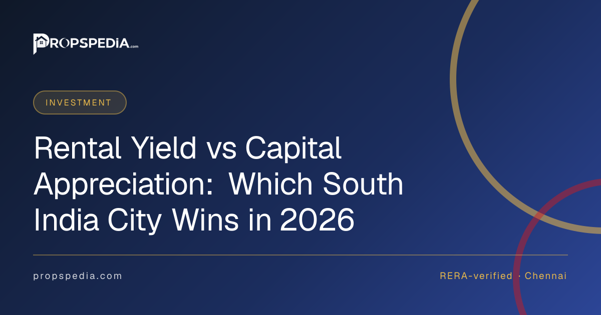 Rental Yield vs Capital Appreciation: Which South India City Wins in 2026